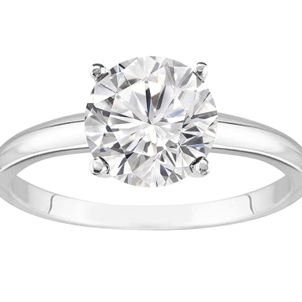 1 Carat Lab Diamond Engagement Ring, White Gold, Size 7 - with box